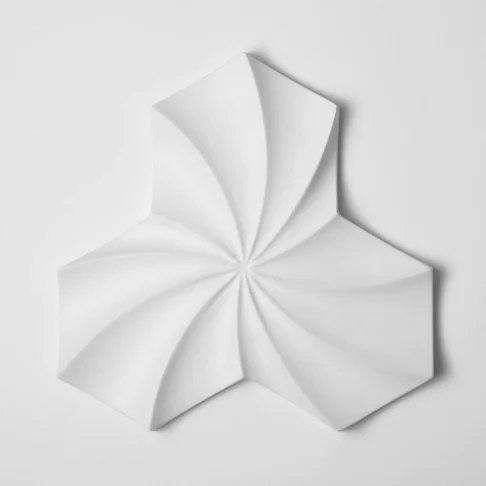 kaleidoscope cast architectural concrete tile white